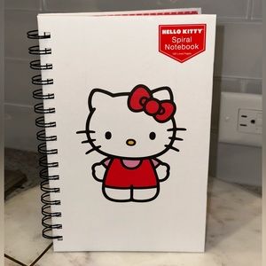 NWT Hello Kitty Sanrio White Red Pink Spiral Notebook Journal